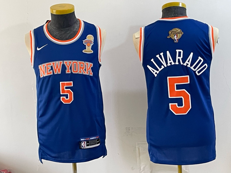 Men New York Knicks #5 Alvarado blue 2026 Nike NBA jersey 07230022->new york knicks->NBA Jersey